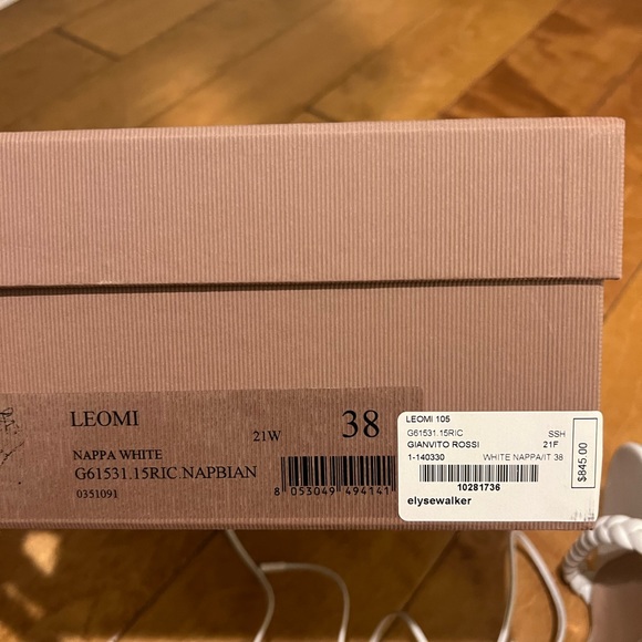 GIANVITO ROSSI leather Leomi Strappy Heels size 38 white - Picture 9 of 11